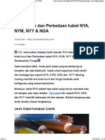 Arti Kode Dan Perbedaan Kabel NYA, NYM, NYY & NGA