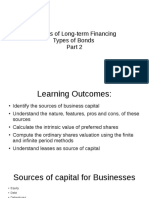 Sources of Long-Term Financing Part 2