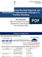Factors Influencing Microbial Regrowth and Occurrence of Opportunistic Pathogens in Premise Plumbing