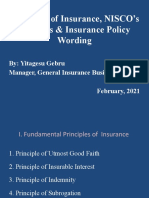 Principles of Insurance For Refereshment