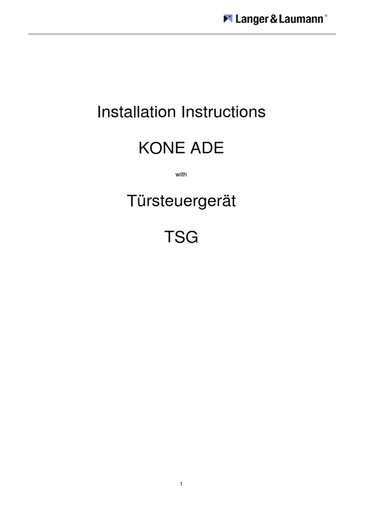 Installation Instructions Kone Ade | PDF | Belt (Mechanical ...