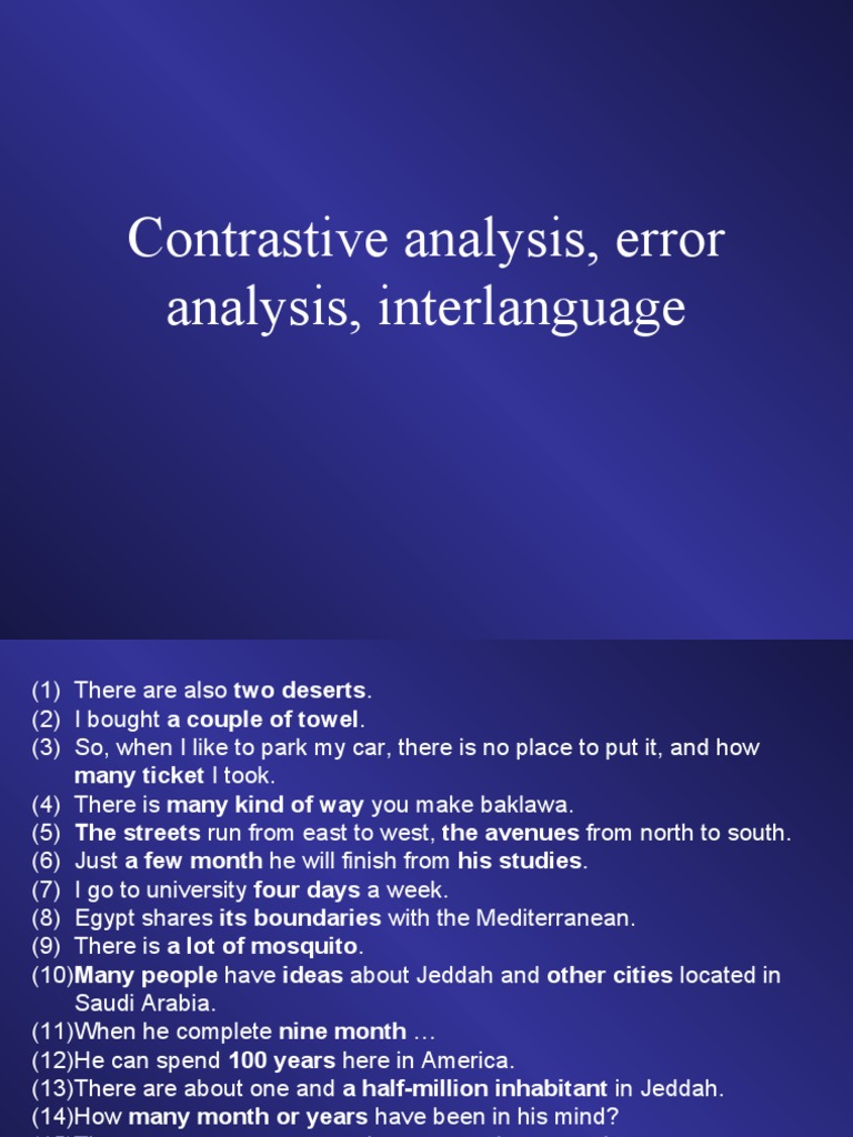 Language Learning Errors | PDF | Second Language | Neuropsychological ...