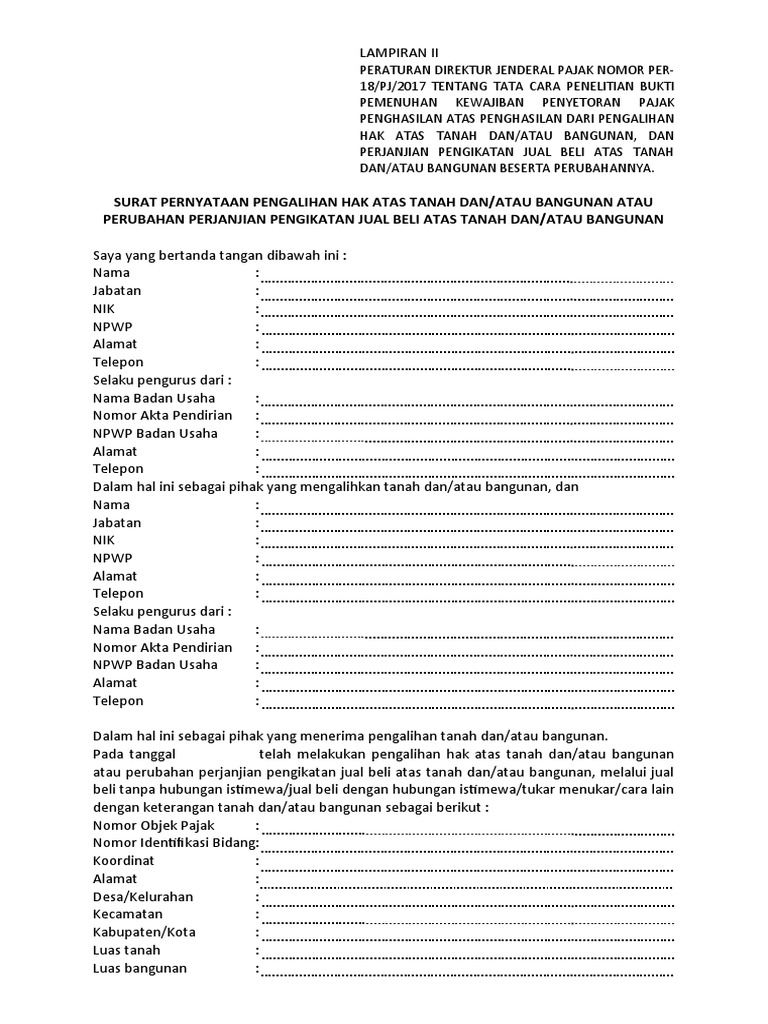 Validasi PPh Pengalihan Hak Tanah | PDF | Pengelolaan Keuangan & Uang ...
