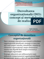 Dezvoltarea Organizațională (DO) : Concept Și Metodologie de Realizare