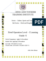 CATERING AND TOURISM TRAINING INSTITUTE APPLY 5S PROCEDURES