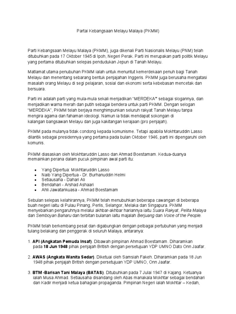 Parti Kebangsaan Melayu Malaya PDF