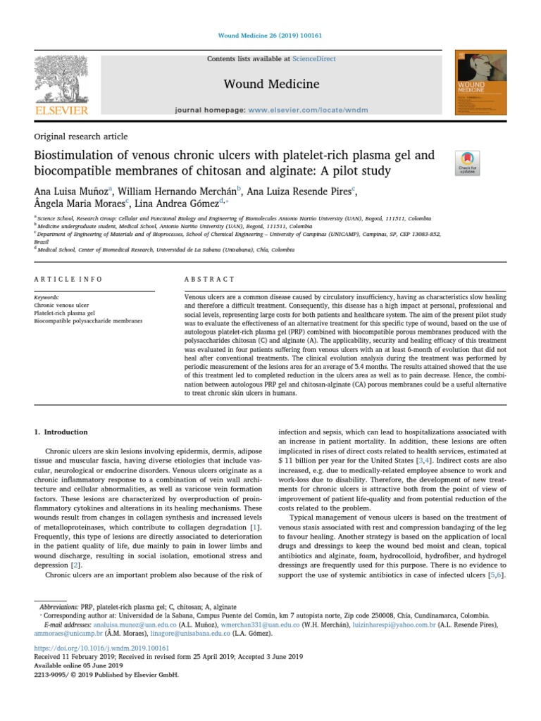 Wound Medicine: Original Research Article | PDF | Wound | Platelet