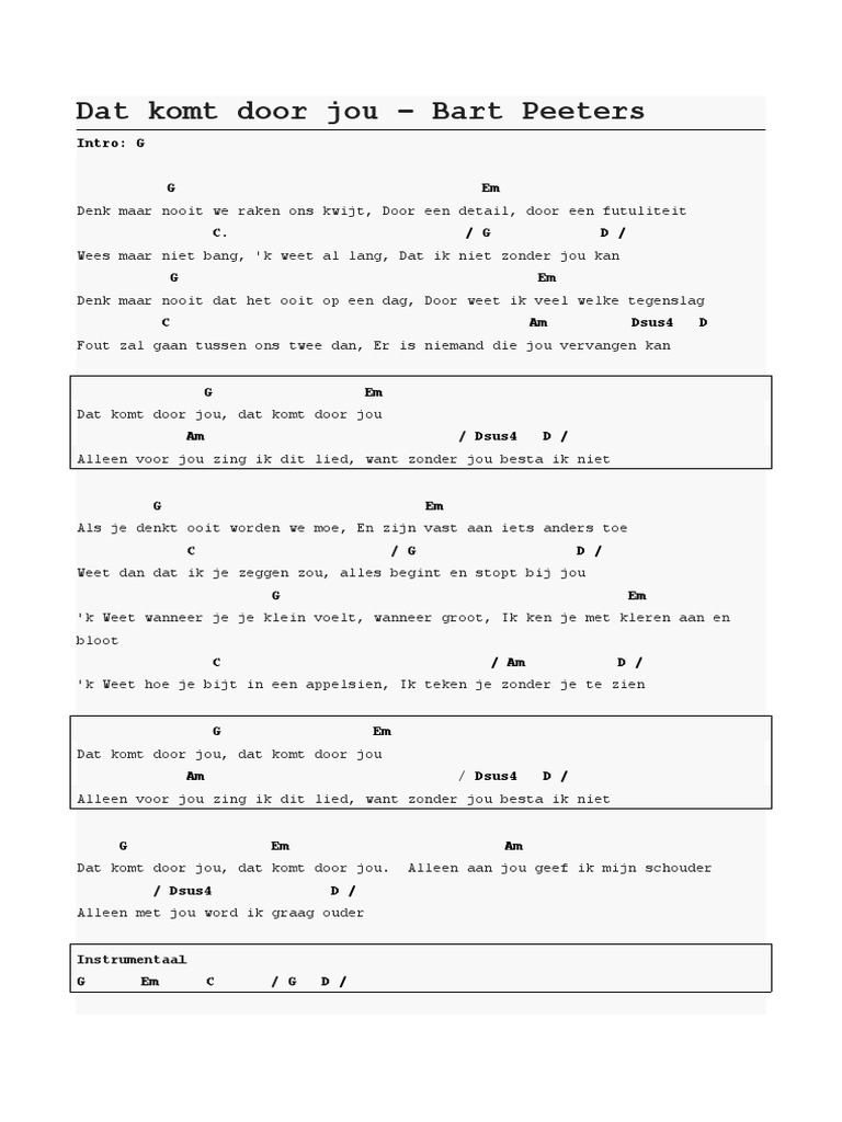 Dat Komt Door Jou PDF