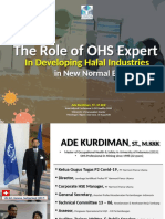 17 - The Role of OHS Expert in The Development of Health & Halal Industry (UNIDA) - 300820