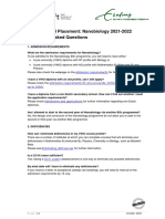 FAQ Selection and Placement Nanobiology 2021-2022