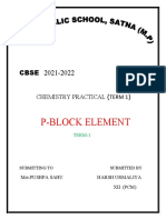 P-Block Element: Chemistry Practical (Term 1)