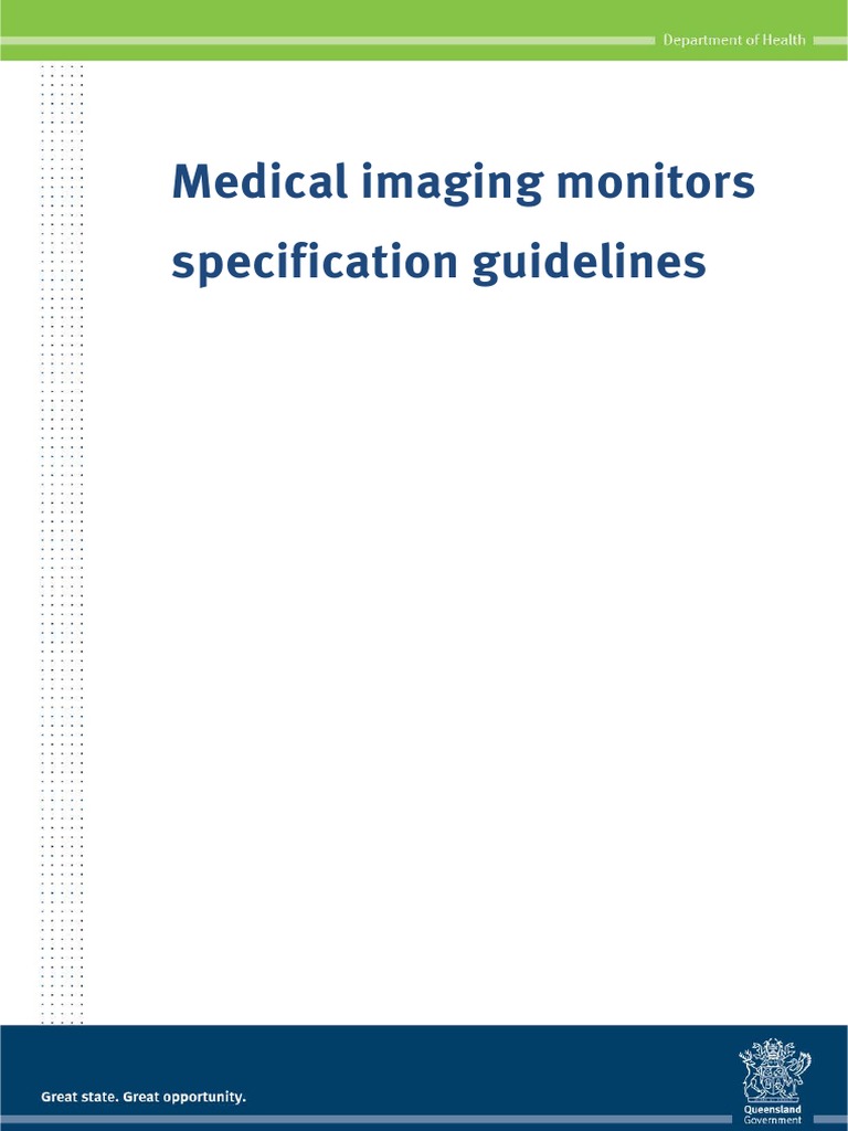 Medical Imaging Monitors Specification Guidelines PDF Medical