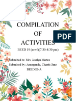Compilation OF Activities: BEED 19 (MWF) (7:30-8:30 PM)