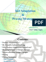 Product Adaptation & Pricing Strategy