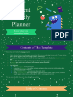 Student Weekly Planner Green Variant
