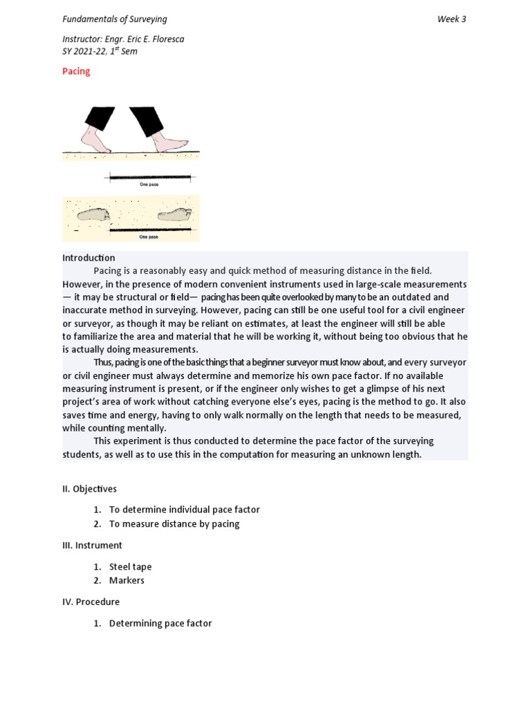 Pacing: Pacing Is A Reasonably Easy and Quick Method of Measuring ...