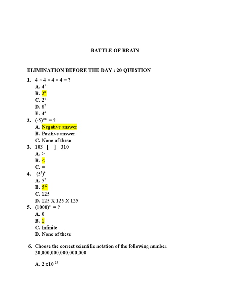 Battle of Brain PDF