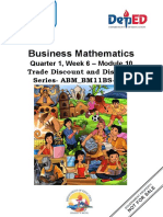 Business Mathematics: Quarter 1, Week 6 - Module 10 Trade Discount and Discount Series-ABM - BM11BS-Ih-4