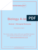 Biology A-Level: Module 1: Biological Molecules