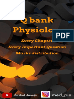 Q Bank Physiology: Every Chapter Every Important Question Marks Distribution