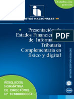 Presentación de Estados Financieros y de Información Tributaria Complementaria en Físico y Digital
