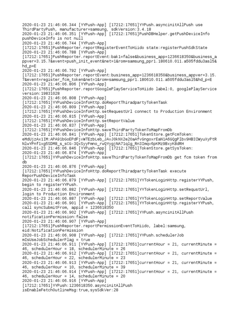 YYPush App Initialization Log | PDF | Computer Architecture ...