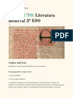 3º ESO Proyecto de Literatura Medieval