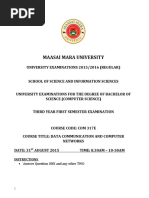 Maasai Mara University: Answer Question ONE and Any Other TWO