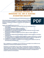Professional Diploma in Managing Iso, Ism & Auditing in Maritime Industry