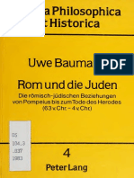 Uwe Baumann, Rom Und Die Juden. Die Römisch-jüdischen Beziehungen Von Pompeius Bis Zum Tode Des Herodes (63 v. Chr. - 4 v. Chr.) (1983)