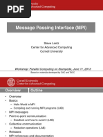 Message Passing Interface (MPI) : Steve Lantz Center For Advanced Computing Cornell University