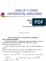 Design of 2-Stage Differential Amplifiers: Presented By, Bhavana Shekar