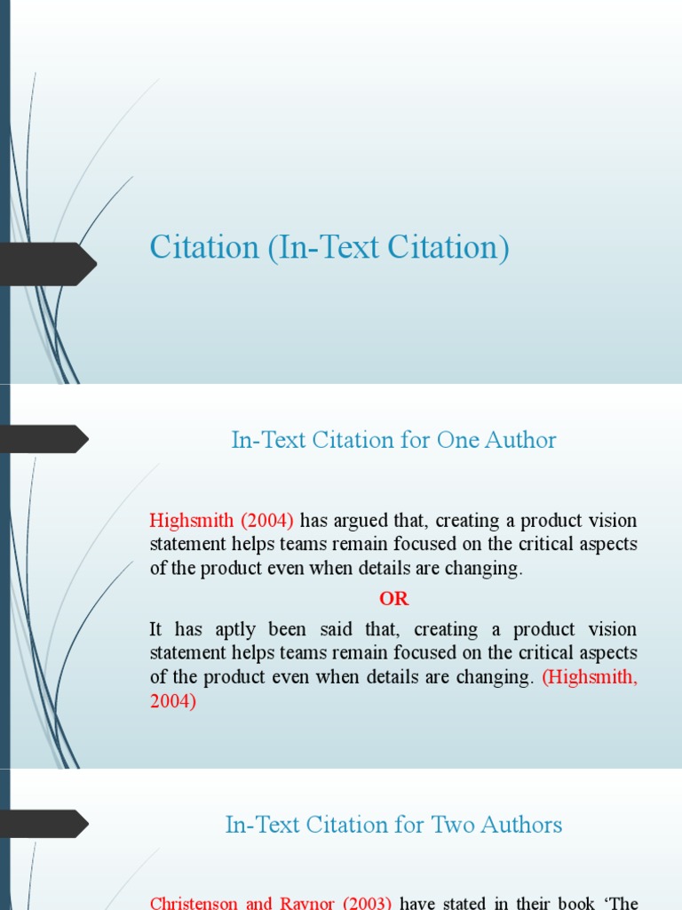 In-Text Citation APA | PDF | Career & Growth