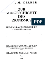 N.M. Gelber, Zur Vorgeschichte Des Zionismus - Judenstaatsprojekte in Den Jahren 1695-1845 (1927)