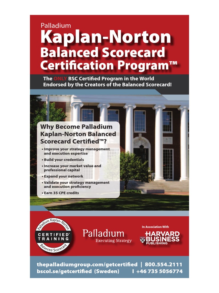 Kaplan & Norton Certification PDF Professional Certification Test