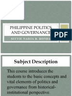 Philippine Politics and Governance: Sittie Nadja B. Ronda