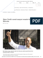 New York's next mayor wants to be paid in Bitcoin - BBC News