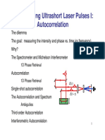 Measuring Ultrashort Laser Pulses I: Autocorrelation: 1D Phase Retrieval