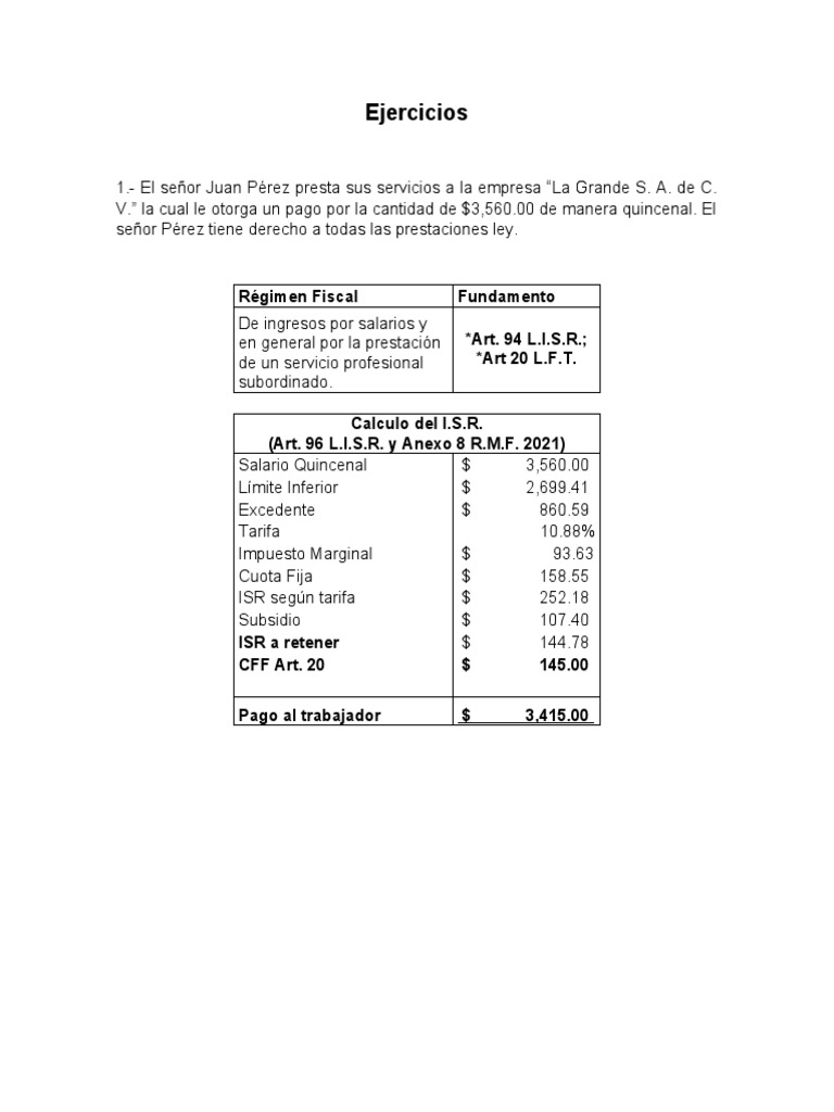 Ejercicios | Descargar gratis PDF | Impuesto sobre la renta | Economias