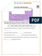 The Periodic Table Worksheet