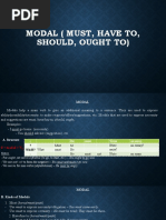 Meeting 12 - Modal (Must, Have To, Should, Ought To)