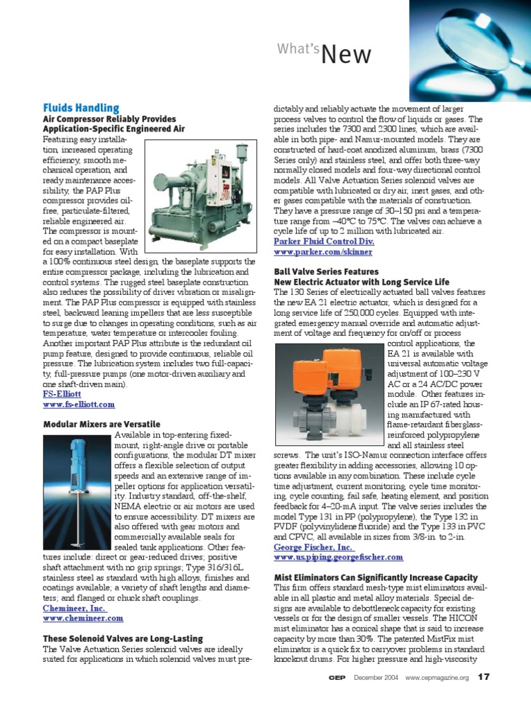 What's Fluids Handling PDF Pipe (Fluid Conveyance) Valve