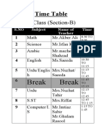 Time Table