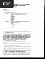 Unit 7 Determination of Enthalpy of Neutralisation and Ionisation