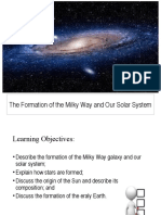 The Formation of The Milky Way and Our Solar System: Lesson3
