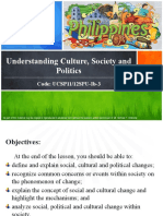 Understanding Culture, Society and Politics: Code: UCSP11/12SPU-Ib-3