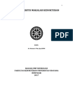 Telaah Kritis Makalah Kedokteran: Bagian/Smf Neurologi Fakultas Kedokteran Universitas Udayana Denpasar 2017