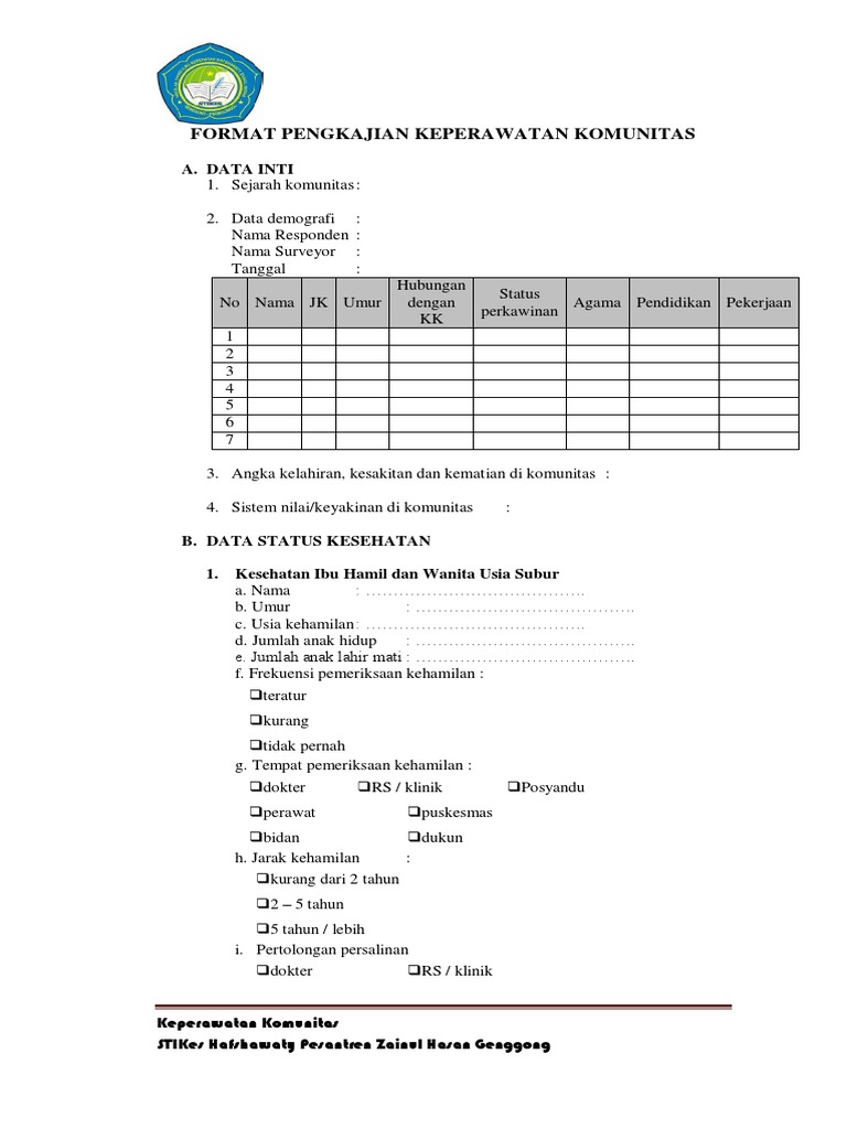 Format Komunitas Pdf