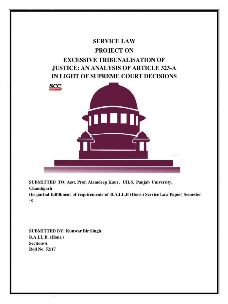 Service Law Project | PDF | Jurisdiction | Tribunal