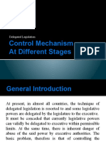 Control Mechanism of Delegated Legislation